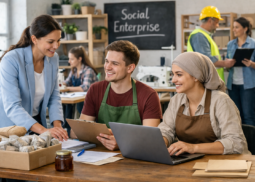 Sprijin Pentru Cresterea Durabila A Intreprinderilor Sociale Reprezentanți ai unei întreprinderi sociale în proces de planificare operațională și dezvoltare sustenabilă, în contextul sprijinului pentru creșterea durabilă și crearea de locuri de muncă – Programul Tranziție Justă 2021–2027