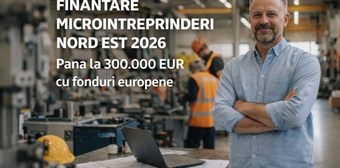 finantare microintreprinderi nord est 2026 fabrica productie echipamente fonduri europene