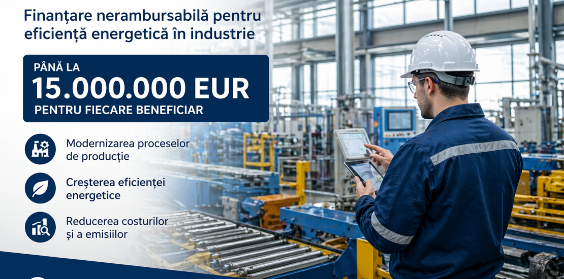 finantare PRO INFRA 2026 modernizare productie eficienta energetica industrie Romania