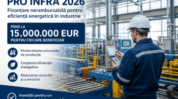 finantare PRO INFRA 2026 modernizare productie eficienta energetica industrie Romania
