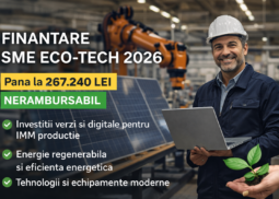 finantare SME Eco-Tech 2026 investitii productie energie regenerabila echipamente industriale